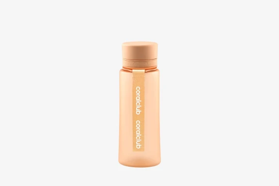 Coralclub პლასტმასის ბოთლი, კრემისფერი